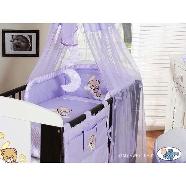 Baby Betthimmel mit Halterung lila