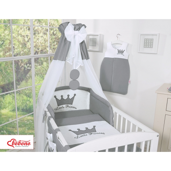 Babybett Himmel aus Chiffon - Little Prince/Princess anthrazit