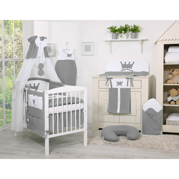 Babybett Himmel aus Chiffon - Little Prince/Princess anthrazit