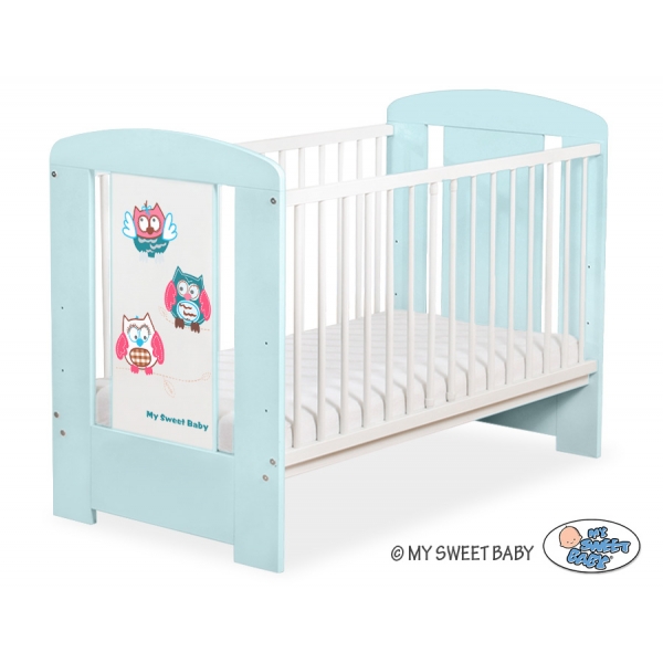 Babybett Minze 120x60cm Eulen 5017-02-425
