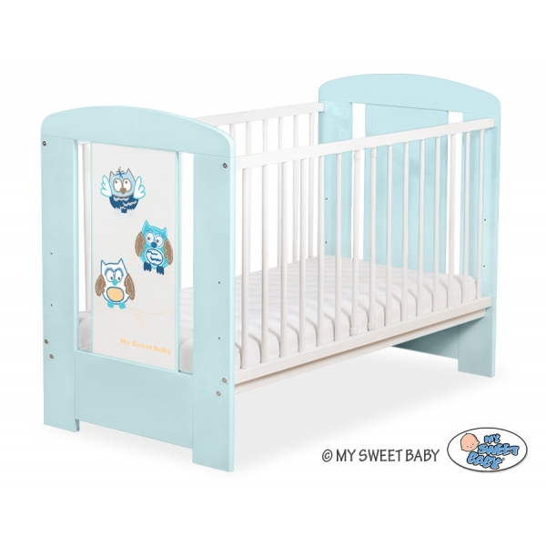 Babybett Minze 120x60cm Eulen 5017-02-426
