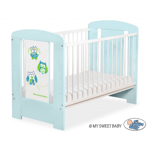 Babybett Minze 120x60cm Eulen 5017-02-428