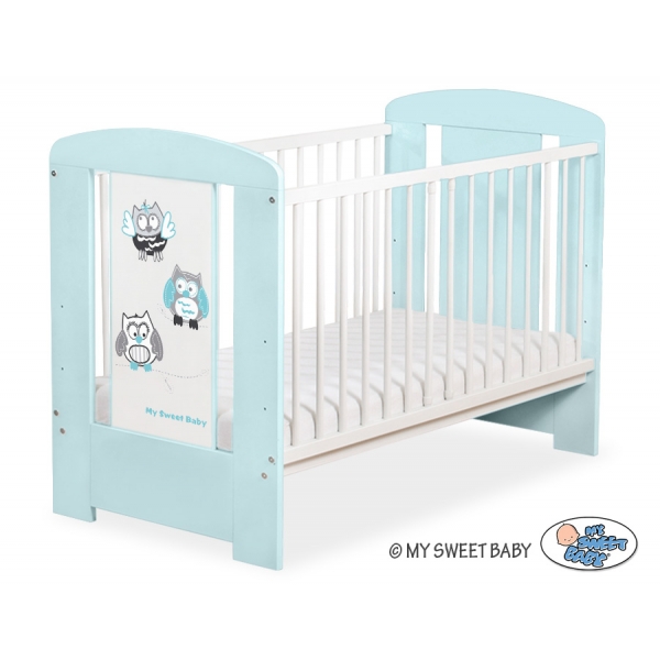 Babybett Minze 120x60cm Eulen 5017-02-431