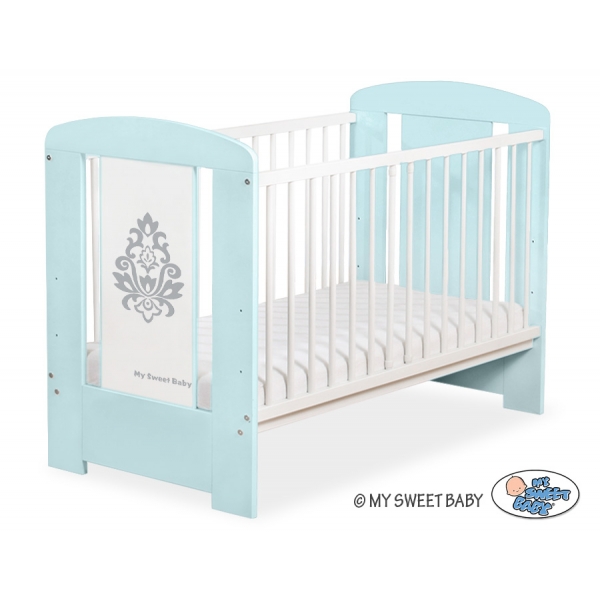 Babybett Minze 120x60cm Glamour Grau Graphik