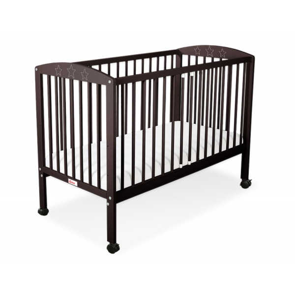 Babybett mit Sternen Braun 120x60cm Kinderbett