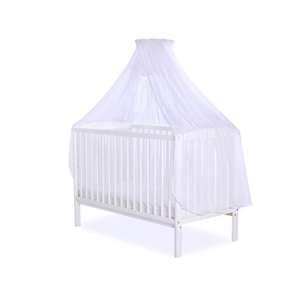 Babybett Moskitonetz aus Chiffon -  weiß