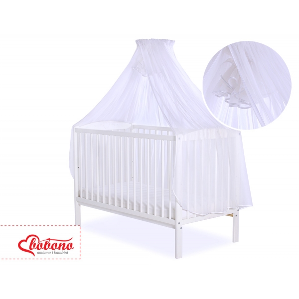 Babybett Moskitonetz aus Chiffon -  weiß