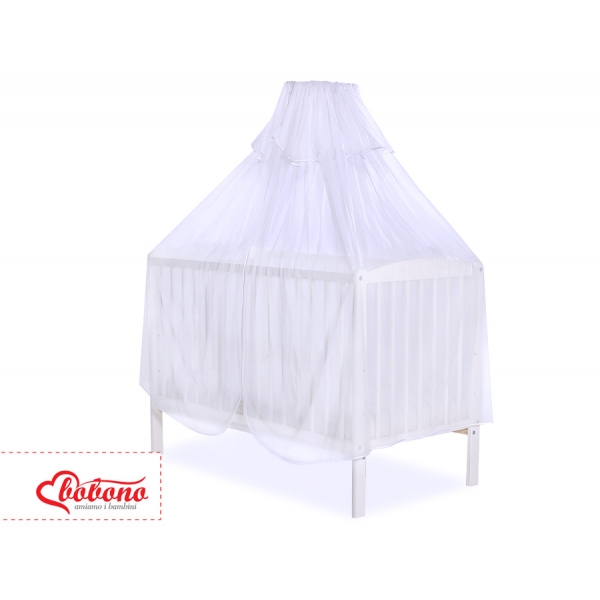 Babybett Moskitonetz aus Chiffon -  weiß