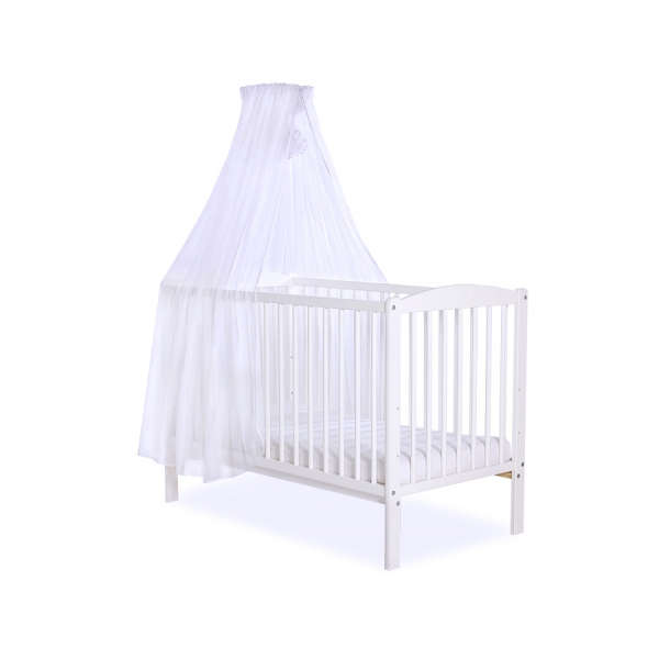 Babybett Moskitonetz aus Chiffon -  weiß