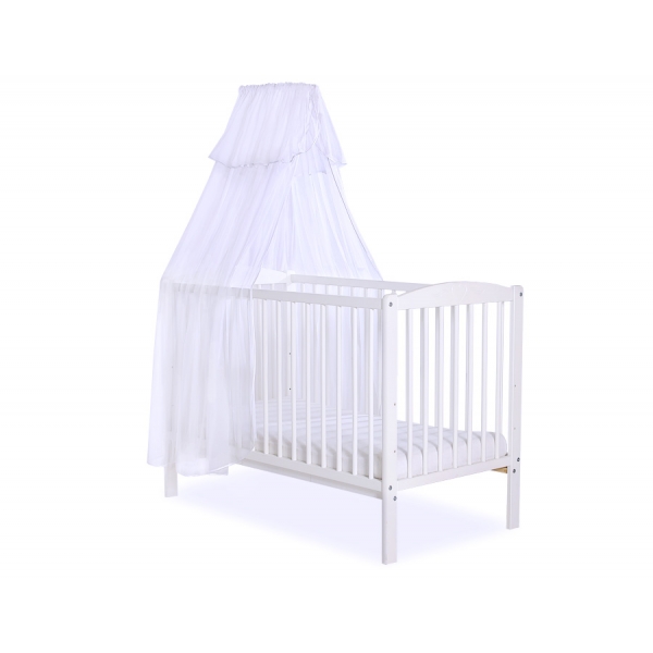 Babybett Moskitonetz aus Chiffon -  weiß