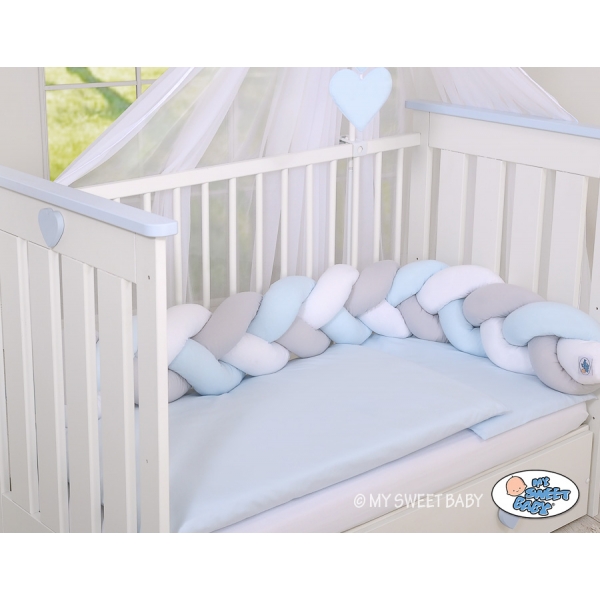Babybett Moskitonetz aus Chiffon - blau