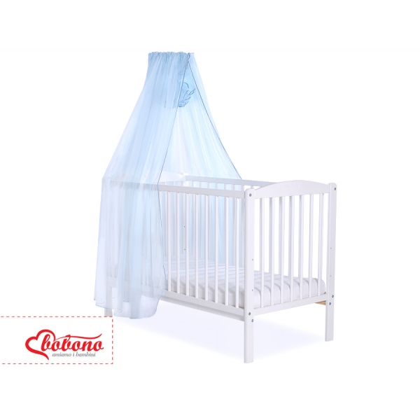 Babybett Moskitonetz aus Chiffon - blau