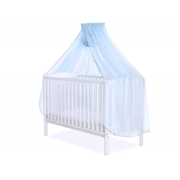 Babybett Moskitonetz aus Chiffon - blau