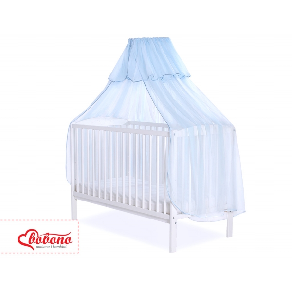 Babybett Moskitonetz aus Chiffon - blau