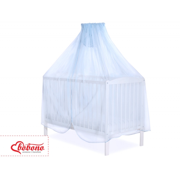 Babybett Moskitonetz aus Chiffon - blau
