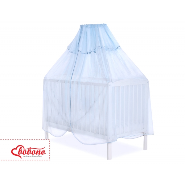 Babybett Moskitonetz aus Chiffon - blau