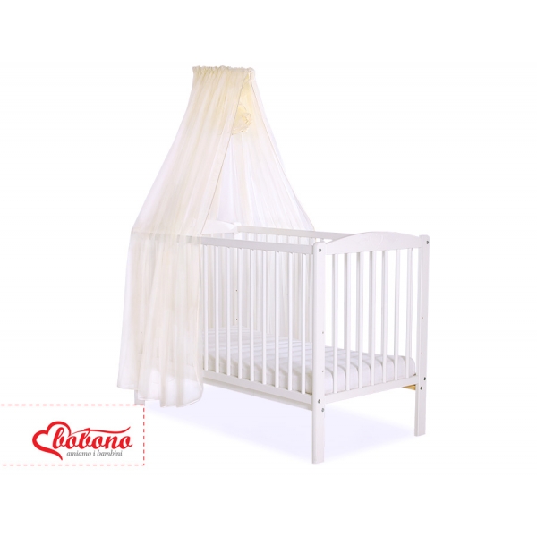 Babybett Moskitonetz aus Chiffon - creme