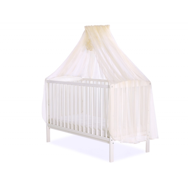 Babybett Moskitonetz aus Chiffon - creme