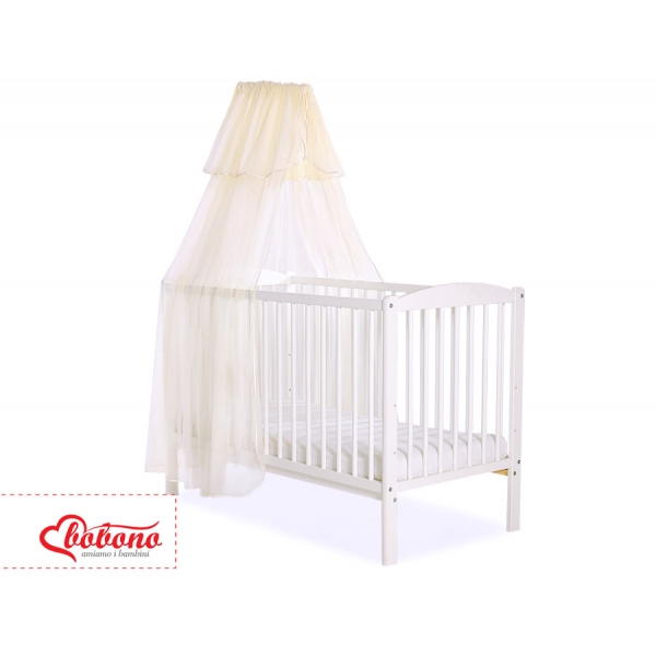 Babybett Moskitonetz aus Chiffon - creme