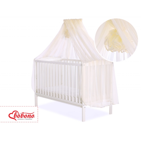 Babybett Moskitonetz aus Chiffon - creme