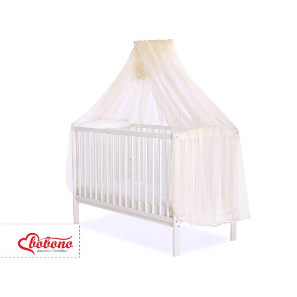 Babybett Moskitonetz aus Chiffon - creme