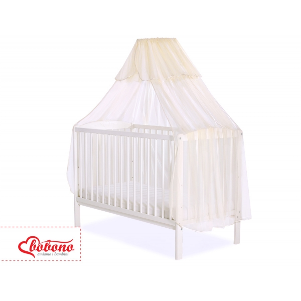 Babybett Moskitonetz aus Chiffon - creme