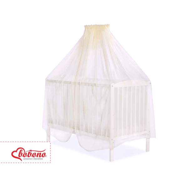 Babybett Moskitonetz aus Chiffon - creme