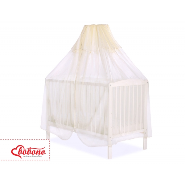 Babybett Moskitonetz aus Chiffon - creme