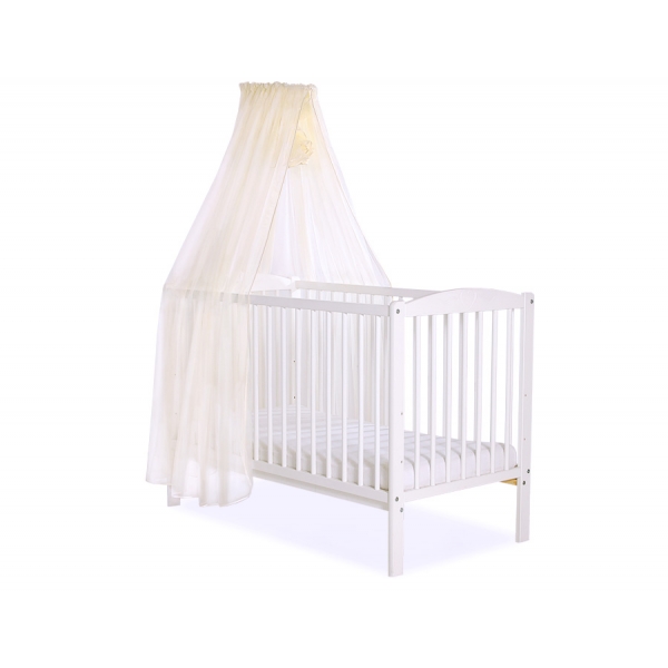 Babybett Moskitonetz aus Chiffon - creme