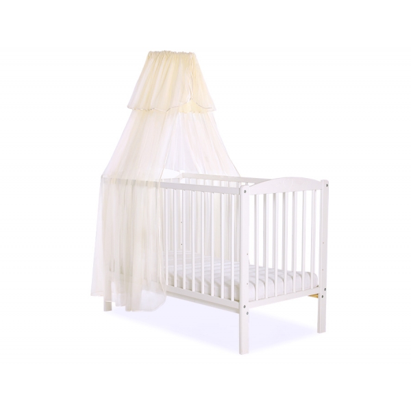 Babybett Moskitonetz aus Chiffon - creme