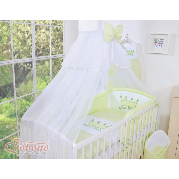 Babybett Moskitonetz aus Chiffon - Little Prince/Princess grün