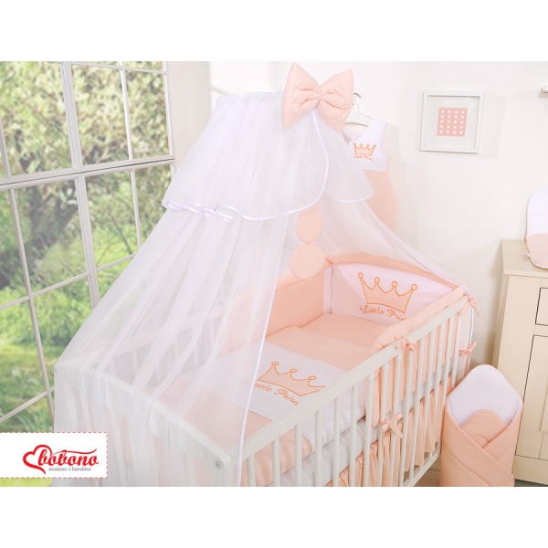 Babybett Moskitonetz aus Chiffon - Little Prince/Princess puderrosa