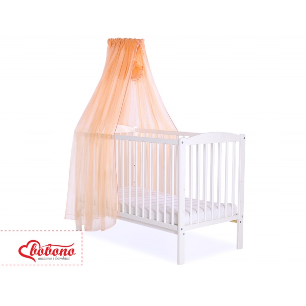 Babybett Moskitonetz aus Chiffon - pfirsich