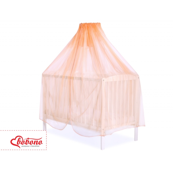 Babybett Moskitonetz aus Chiffon - pfirsich