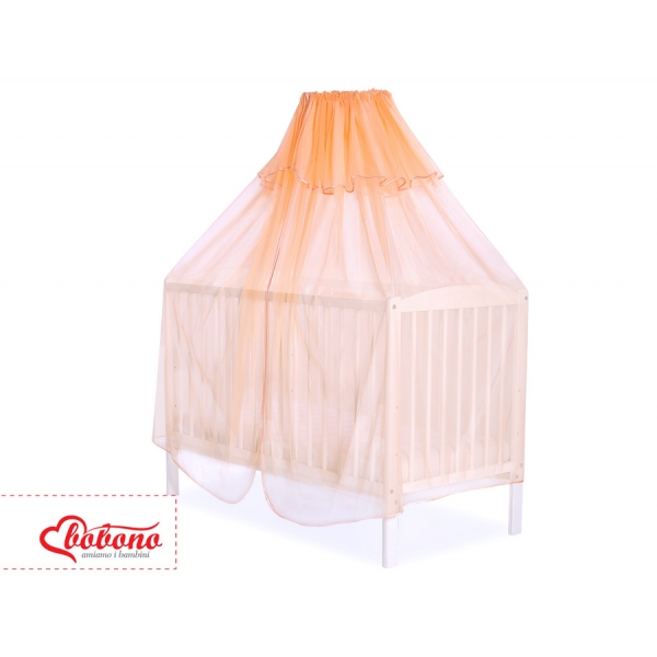 Babybett Moskitonetz aus Chiffon - pfirsich