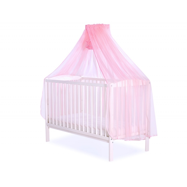 Babybett Moskitonetz aus Chiffon - rosa