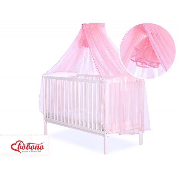 Babybett Moskitonetz aus Chiffon - rosa