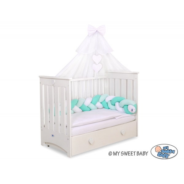 Babybett Moskitonetz aus Chiffon - weiß