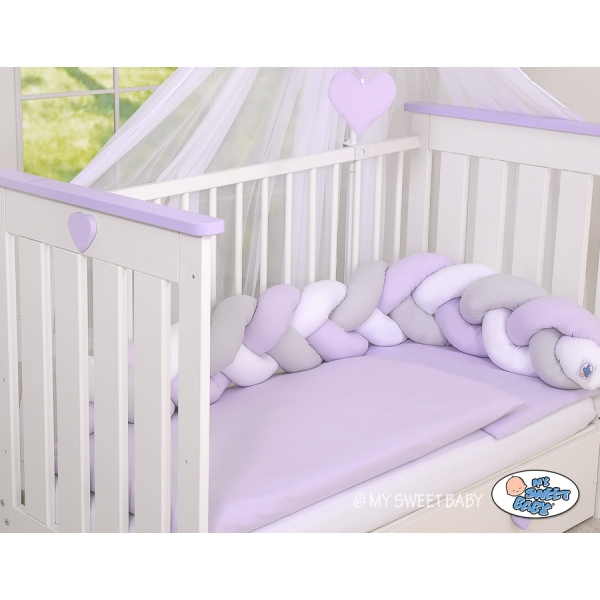 Babybett Moskitonetz aus Chiffon - Lila