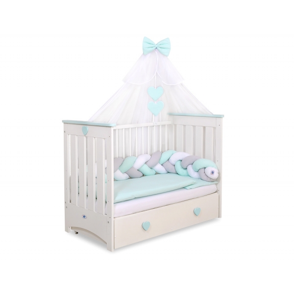 Babybett Moskitonetz aus Chiffon - Mint