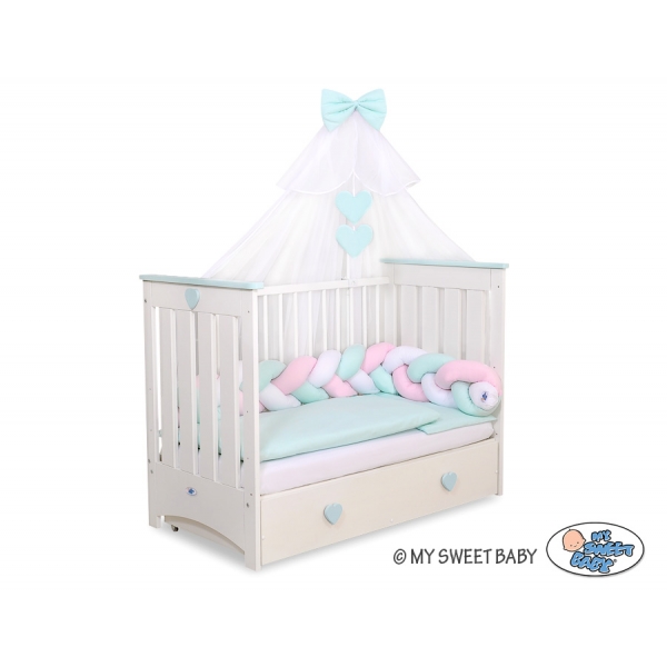 Babybett Moskitonetz aus Chiffon - Mint