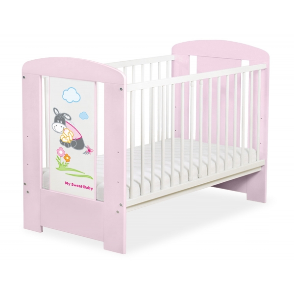 Babybett Rosa 120x60cm Esel Luca nr 5011-08-814