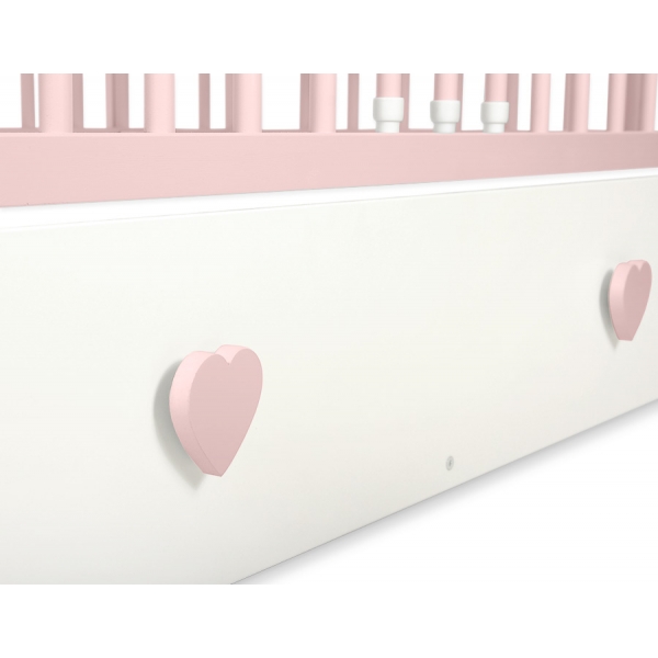 Babybett Schublade MAXI - Herzen