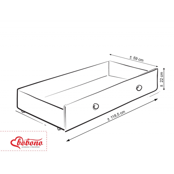 Babybett Schublade MAXI - Sternchen