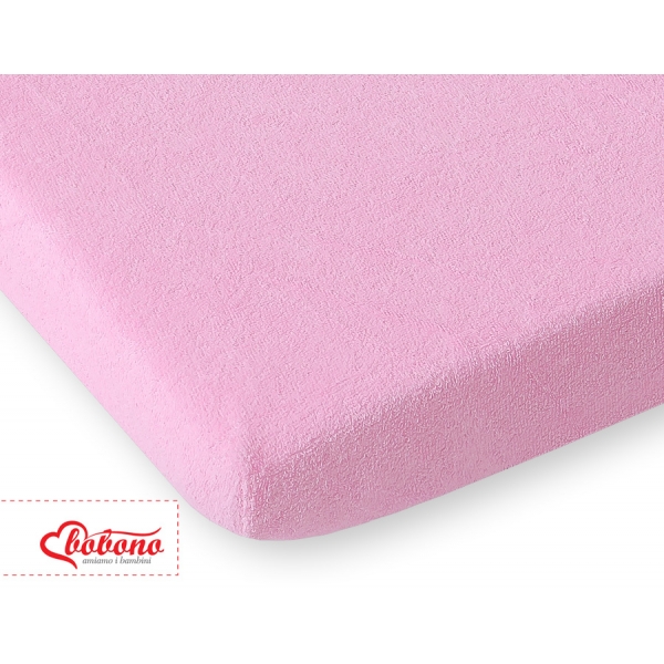 Babybett Spannbettlaken aus Frottee 140x70cm - Rosa