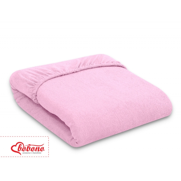 Babybett Spannbettlaken aus Frottee 140x70cm - Rosa