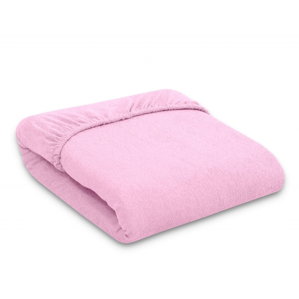 Babybett Spannbettlaken aus Frottee 140x70cm - Rosa