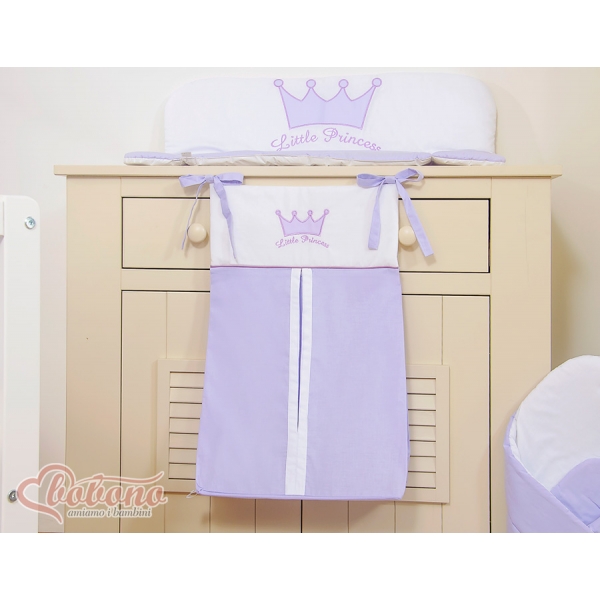 Babybett Windelntasche - Little Prince/Princess lila