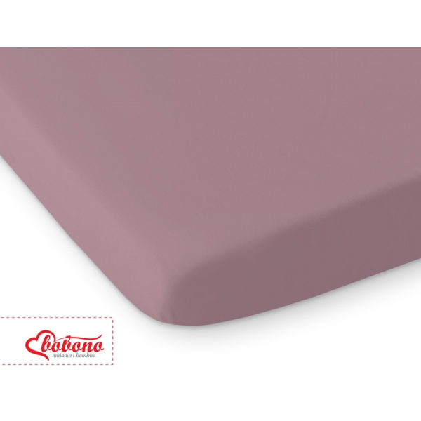 Babybett Spannbettlaken aus Baumwolle 120x60cm weiß- pastellviolett
