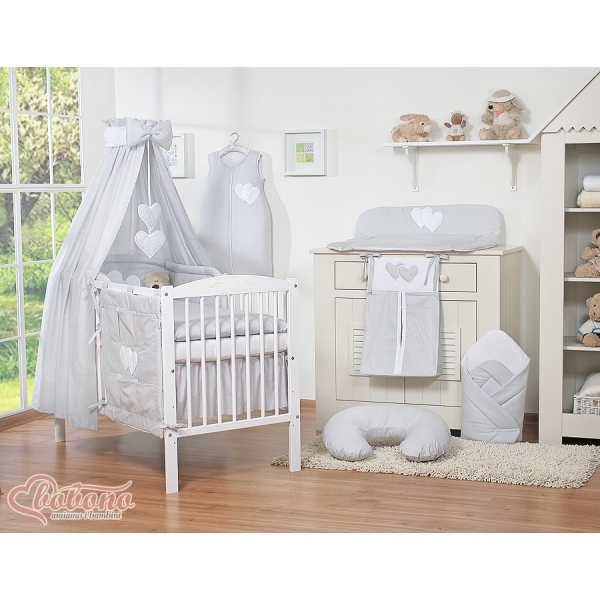 Baby Bettset 5-tlg Grau